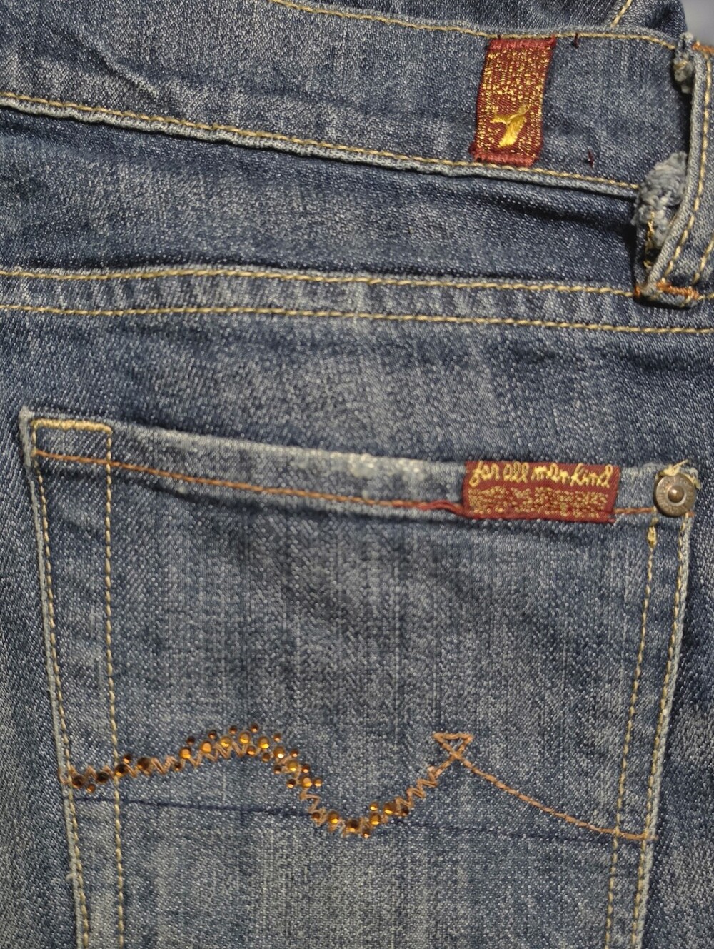 7FAM Distressed Jeans - Picture 2 of 8